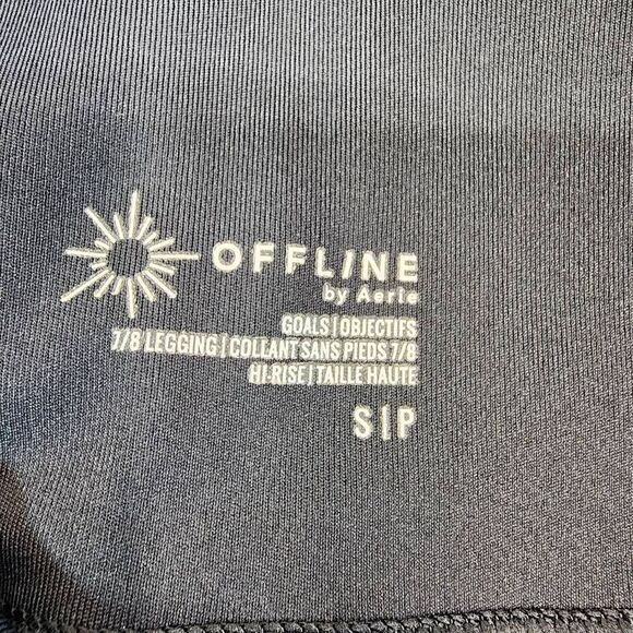 Offline Aerie Black Logo Goals 7/8 Hi-Rise Leggings Size S - Picture 8 of 9